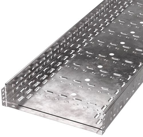 Лоток перфорированный Промрукав Стандарт 500х100х3000 сталь 1,0мм фото Лоток перфорированный Промрукав Стандарт 500х100х3000 сталь 1,0мм картинка